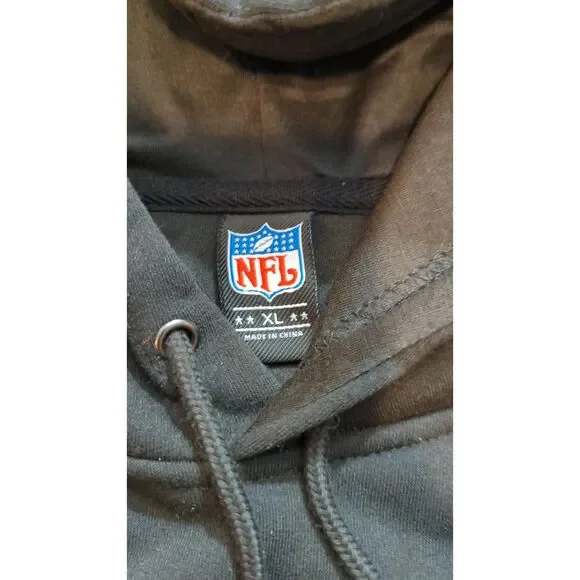 NFL Shield Logo Hoodie Black Men’s XL NWT Official Pullover Sweatshirt - Picture 2 of 6